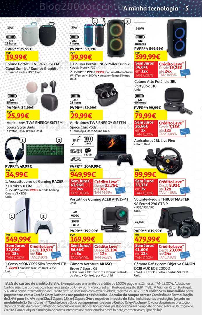 Antevisão Folheto AUCHAN Tecnologia Promoções de 17 fevereiro a 2 março