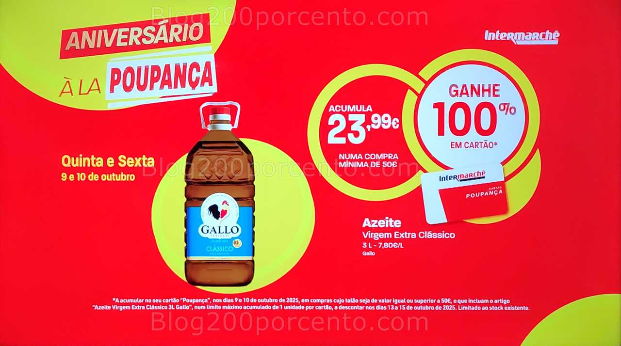 ALERTA - 100% de desconto INTERMARCHÉ só quinta e sexta - 9 e 10 outubro!