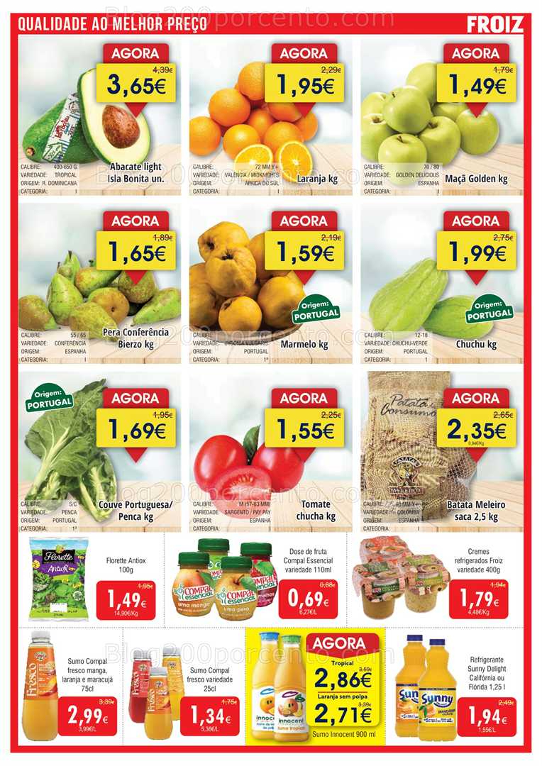 Antevisão Folheto FROIZ Promoções de 2 a 22 outubro