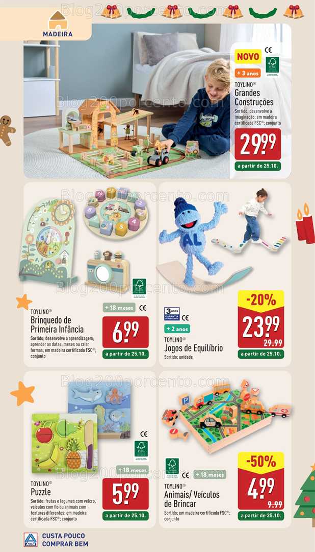 Antevisão Folheto ALDI Especial Brinquedos Promoções de 25 outubro a 6 dezembro