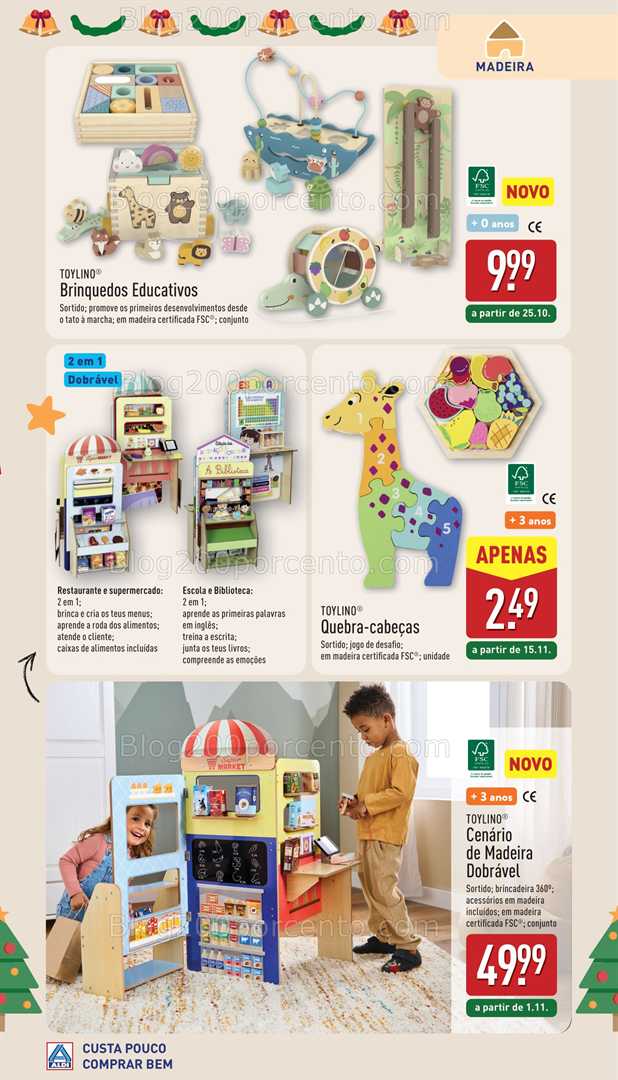 Antevisão Folheto ALDI Especial Brinquedos Promoções de 25 outubro a 6 dezembro