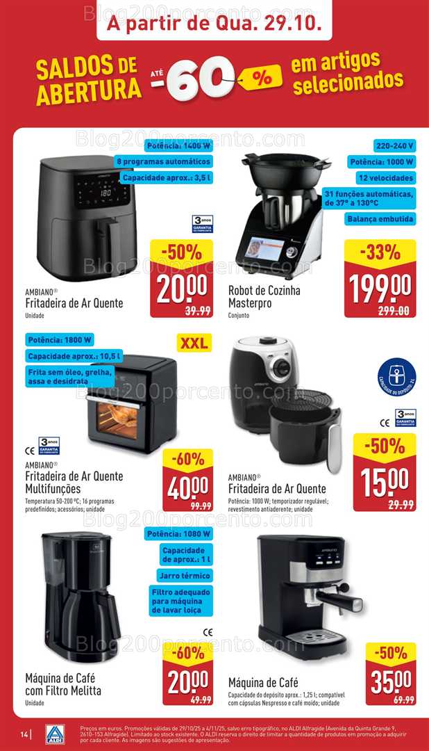 Antevisão Folheto ALDI Aberturas Promoções de 29 outubro a 4 novembro
