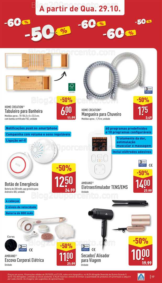 Antevisão Folheto ALDI Aberturas Promoções de 29 outubro a 4 novembro