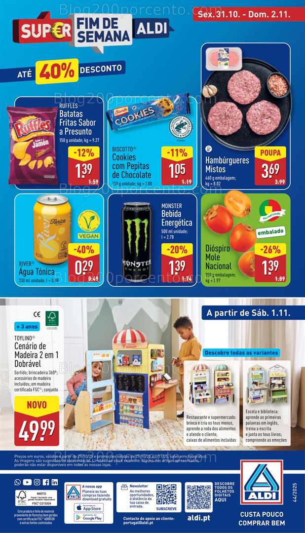 Antevisão Folheto ALDI Aberturas Promoções de 29 outubro a 4 novembro