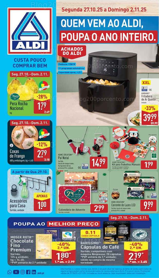 Antevisão Folheto ALDI Promoções de 27 outubro a 2 novembro