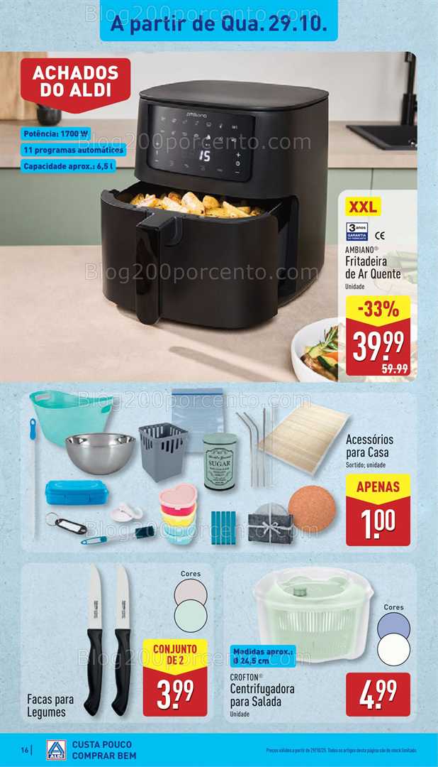 Antevisão Folheto ALDI Bazar Promoções a partir de 29 outubro
