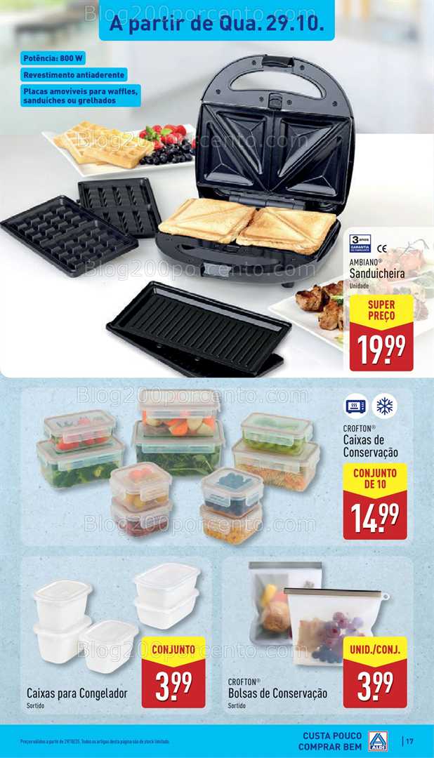 Antevisão Folheto ALDI Bazar Promoções a partir de 29 outubro