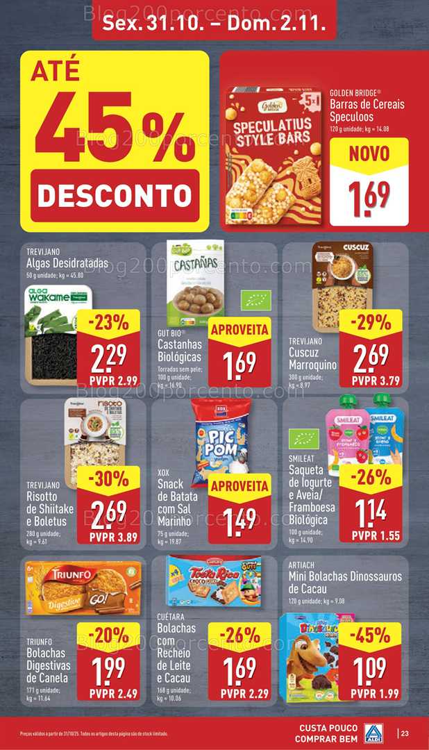Antevisão Folheto ALDI Promoções de 27 outubro a 2 novembro
