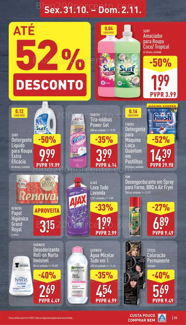 Antevisão Folheto ALDI Promoções de 27 outubro a 2 novembro