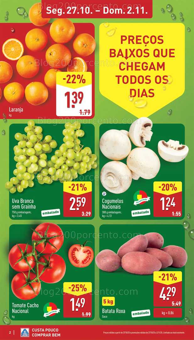 Antevisão Folheto ALDI Promoções de 27 outubro a 2 novembro