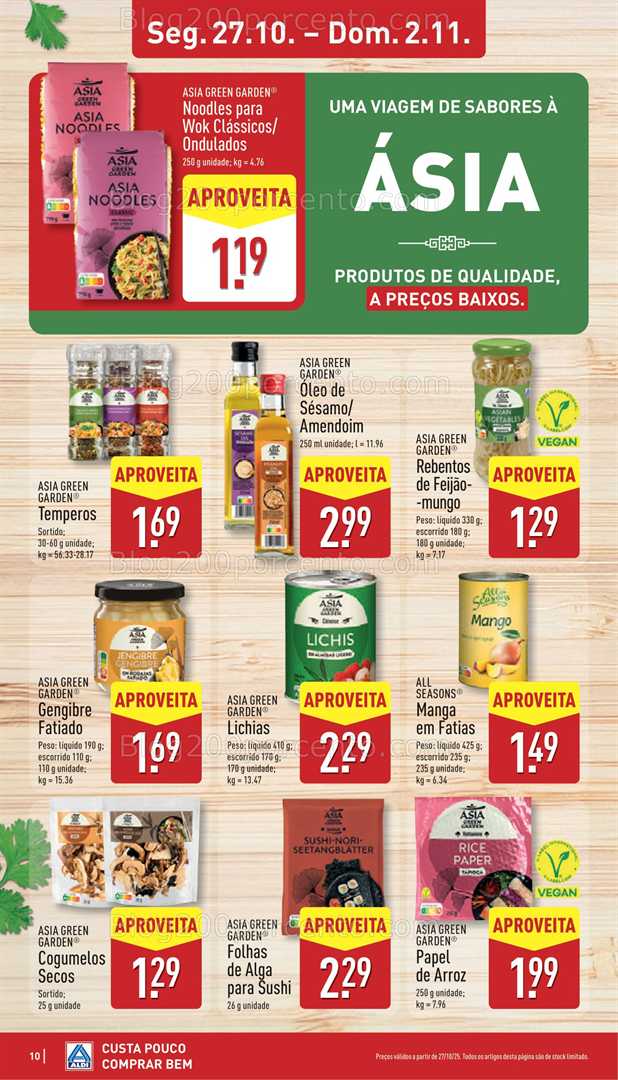 Antevisão Folheto ALDI Sabores do Mundo Promoções de 27 outubro a 2 novembro
