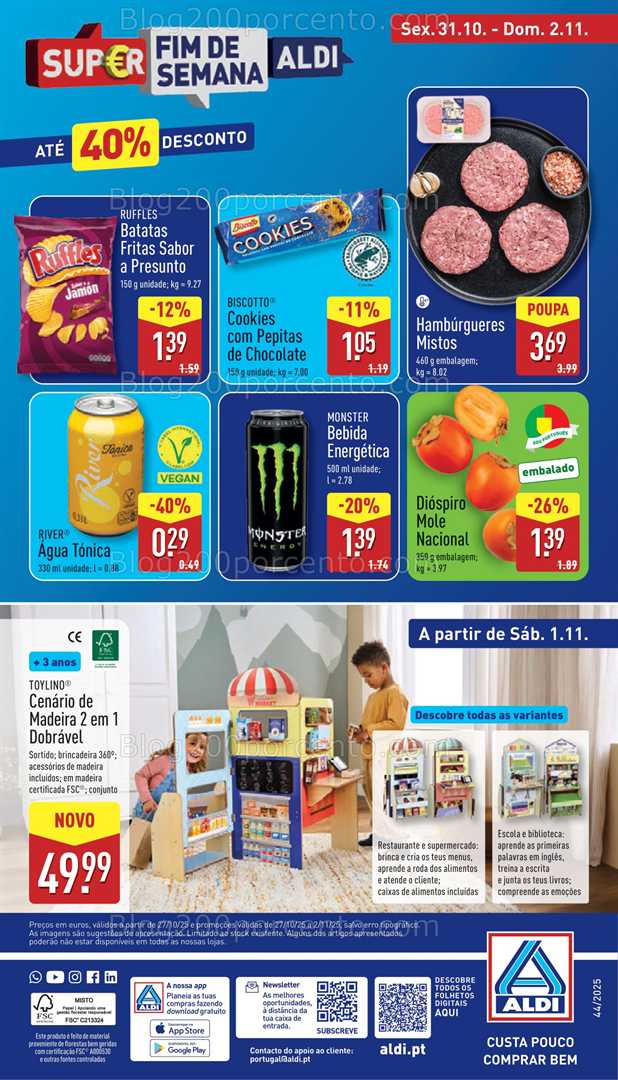 Antevisão Folheto ALDI Promoções de 27 outubro a 2 novembro