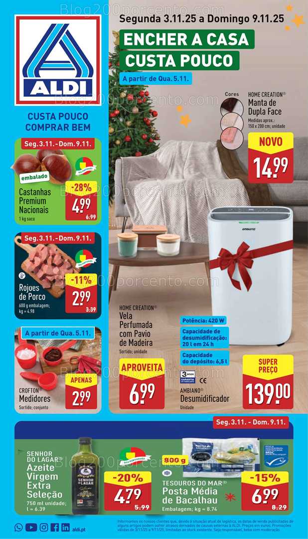 Antevisão Folheto ALDI Promoções de 3 a 9 novembro