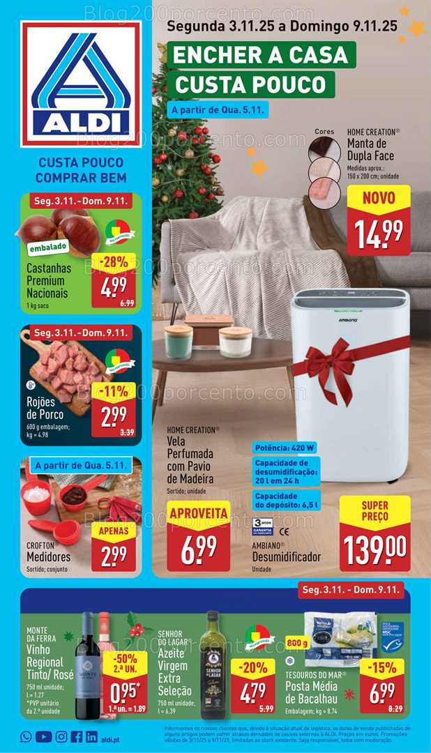 Antevisão Folheto ALDI Promoções de 3 a 9 novembro