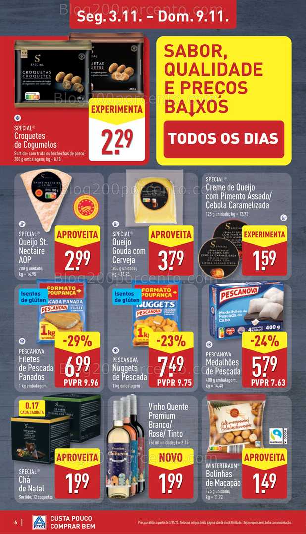 Antevisão Folheto ALDI Promoções de 3 a 9 novembro
