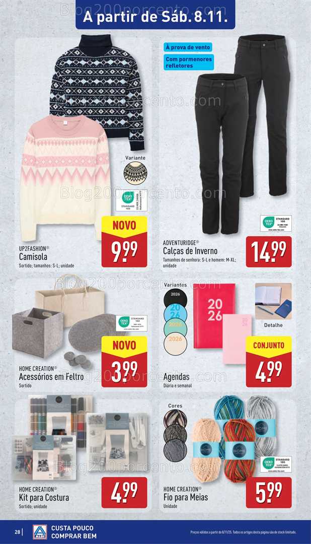 Antevisão Folheto ALDI Promoções de 8 a 9 novembro