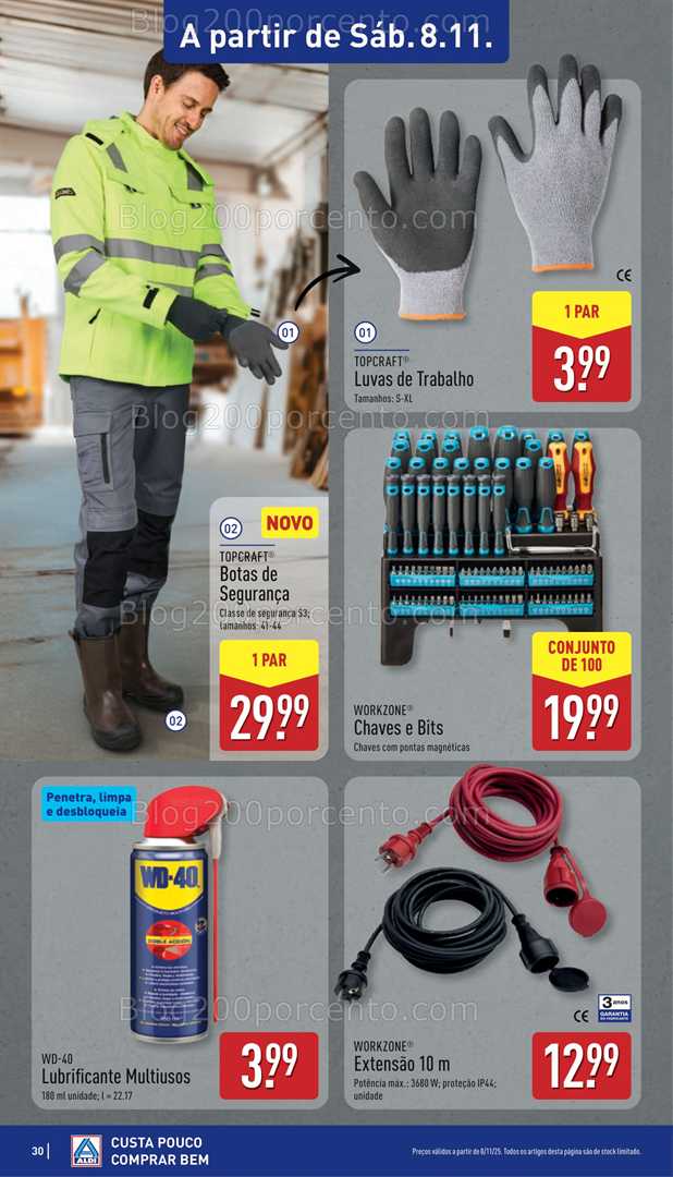Antevisão Folheto ALDI Promoções de 8 a 9 novembro