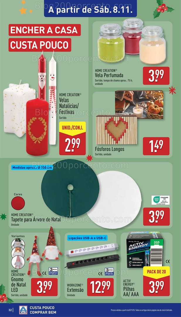 Antevisão Folheto ALDI Promoções de 8 a 9 novembro
