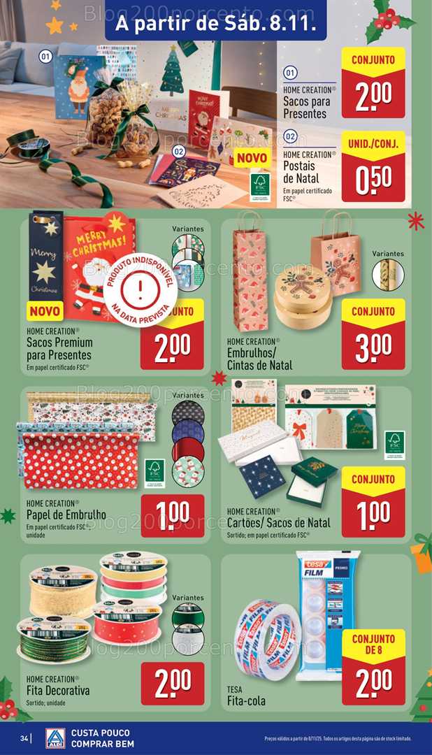 Antevisão Folheto ALDI Promoções de 8 a 9 novembro