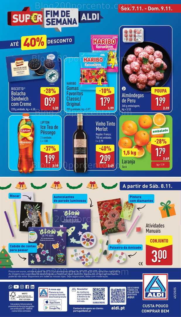 Antevisão Folheto ALDI Promoções de 8 a 9 novembro