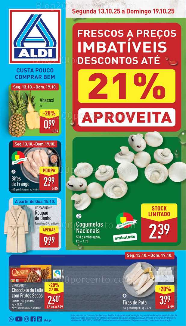 Antevisão Folheto ALDI Promoções de 13 a 19 outubro - Edição Digital