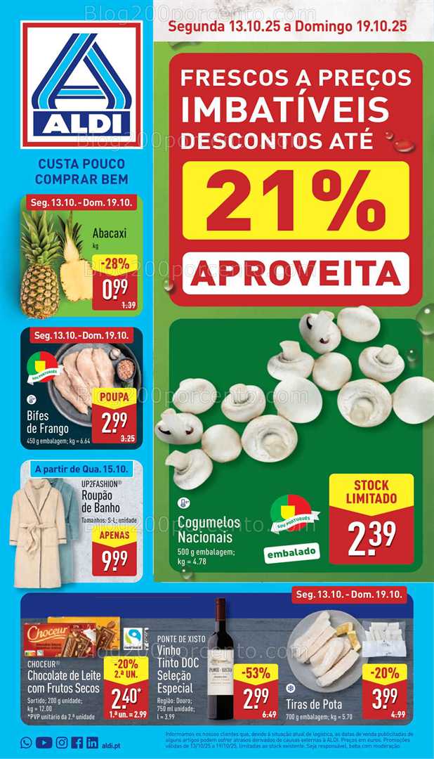 Antevisão Folheto ALDI Promoções de 13 a 19 outubro - Edição Digital
