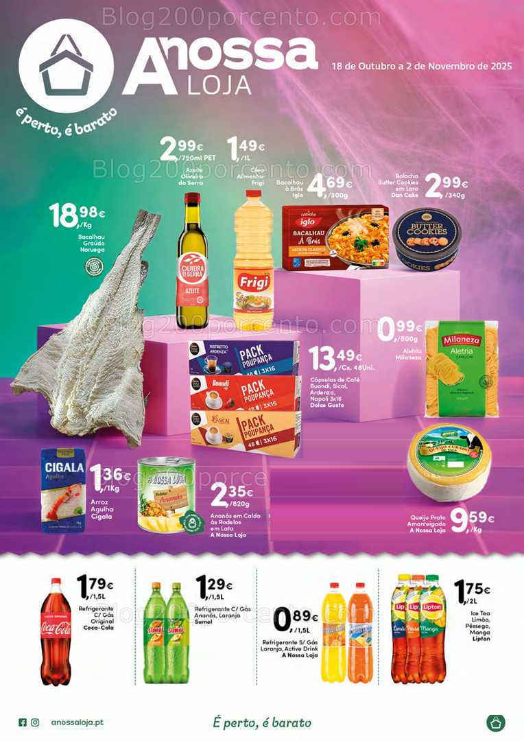 Antevisão Folheto A NOSSA LOJA Promoções de 18 outubro a 2 novembro