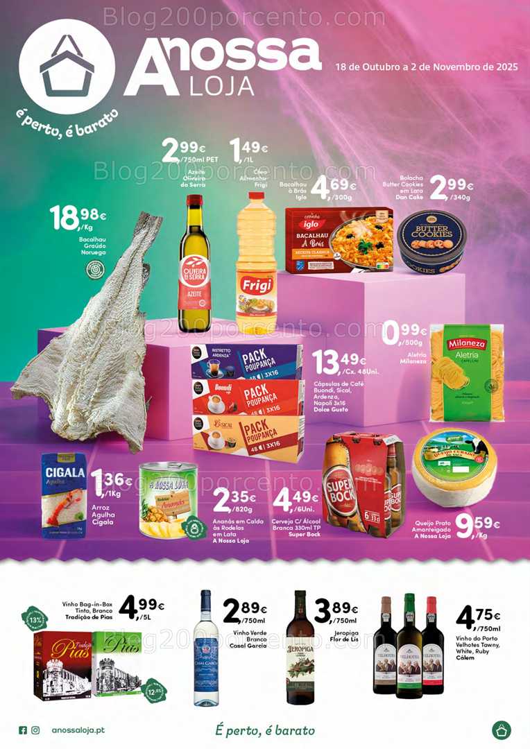 Antevisão Folheto A NOSSA LOJA Promoções de 18 outubro a 2 novembro