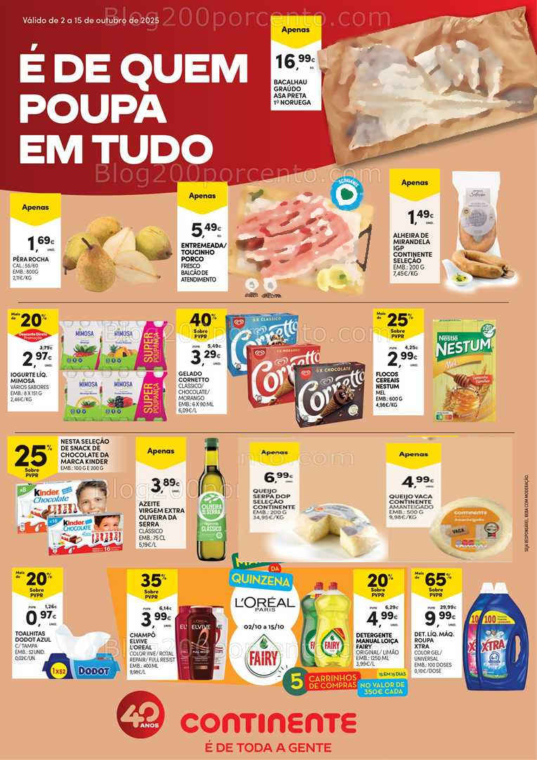 Antevisão Folheto CONTINENTE Açores Promoções de 2 a 15 outubro