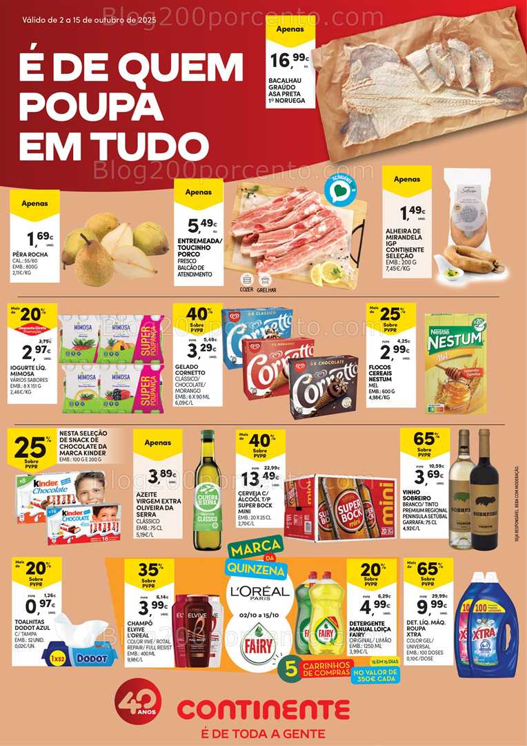 Antevisão Folheto CONTINENTE Açores Promoções de 2 a 15 outubro