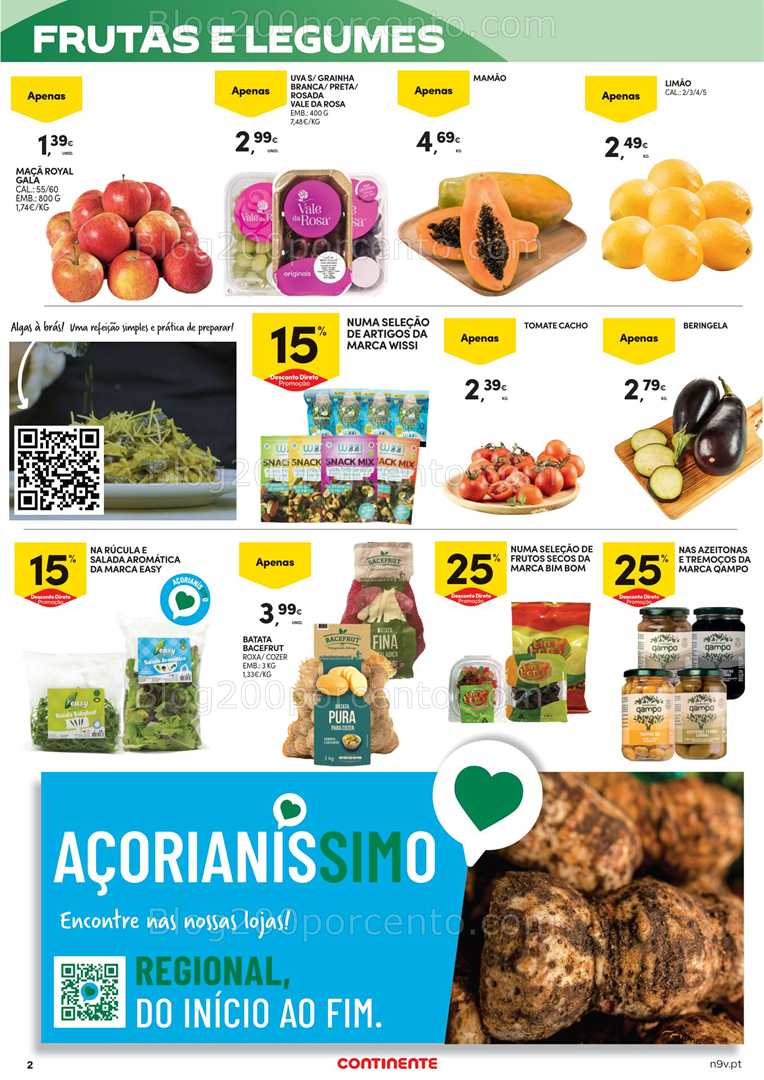 Antevisão Folheto CONTINENTE Açores Promoções de 2 a 15 outubro