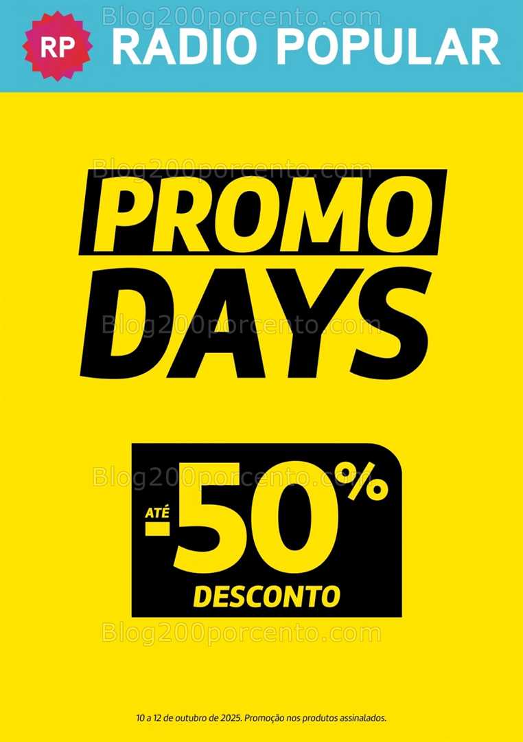 Antevisão Folheto RADIO POPULAR Promoções Fim de Semana - 10 a 12 outubro
