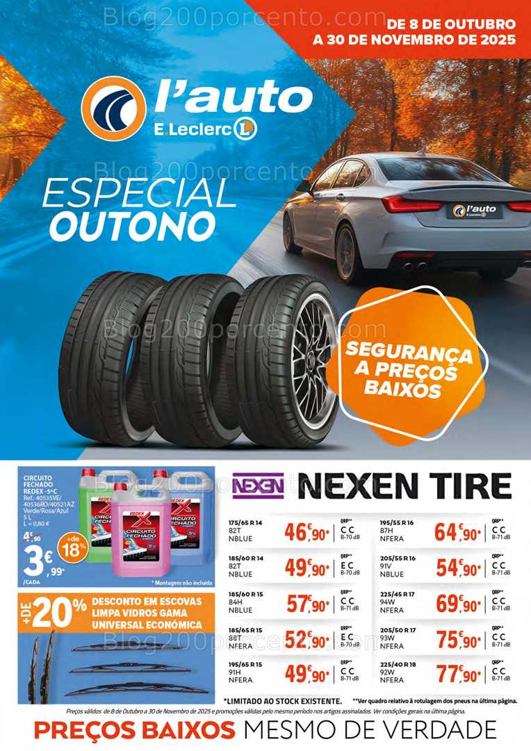 Antevisão Folheto E-LECLERC Auto Promoções de 8 outubro a 30 novembro
