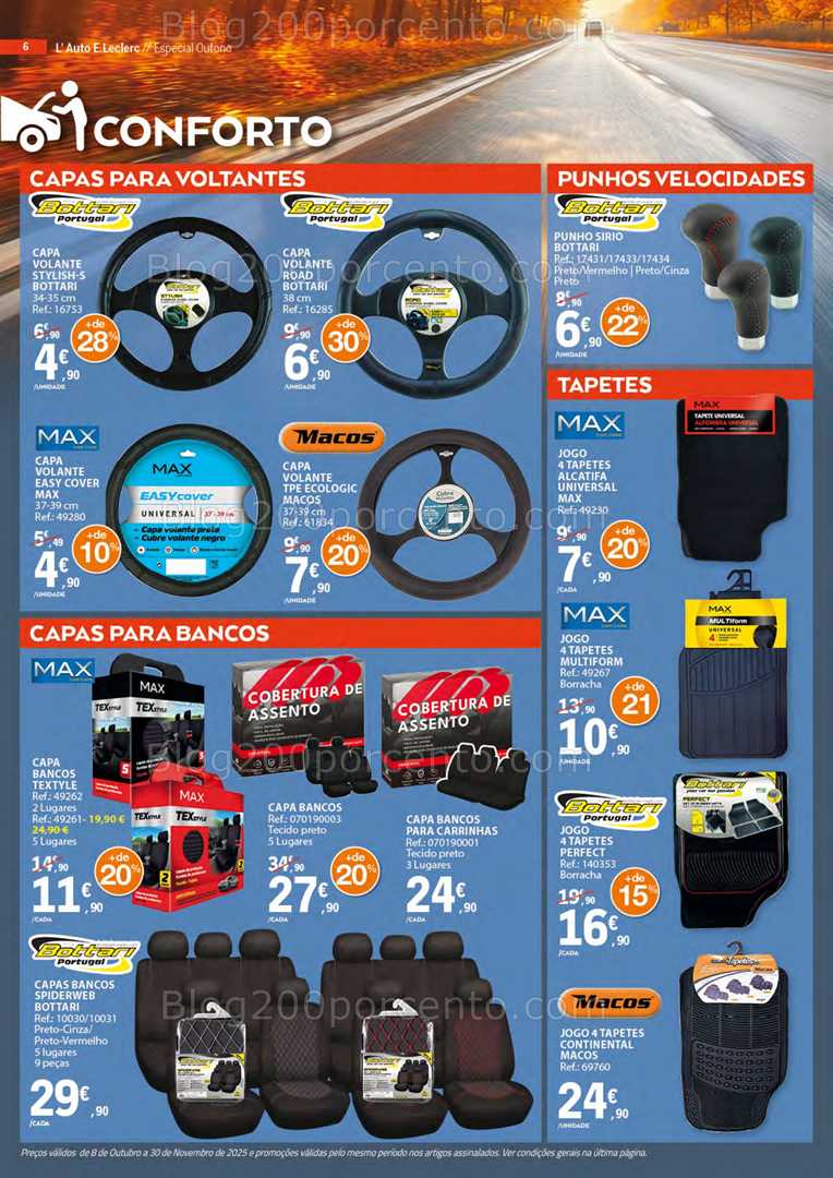 Antevisão Folheto E-LECLERC Auto Promoções de 8 outubro a 30 novembro