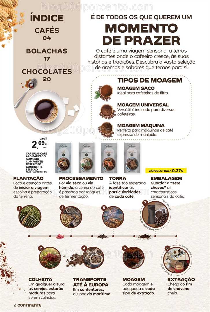 Antevisão Folheto CONTINENTE Bebidas Quentes Promoções de 14 a 26 outubro - Edição Digital