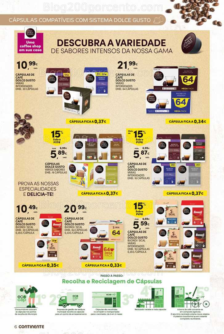 Antevisão Folheto CONTINENTE Bebidas Quentes Promoções de 14 a 26 outubro - Edição Digital
