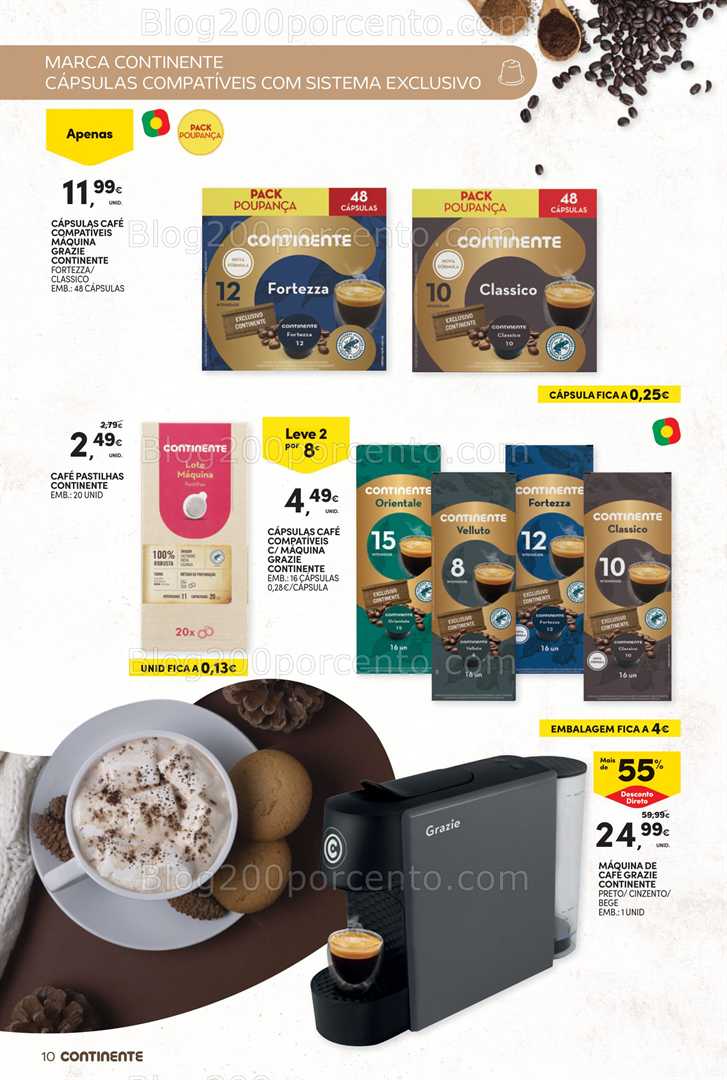 Antevisão Folheto CONTINENTE Bebidas Quentes Promoções de 14 a 26 outubro - Edição Digital