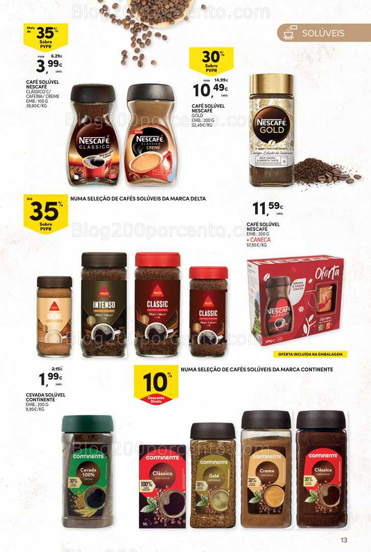 Antevisão Folheto CONTINENTE Bebidas Quentes Promoções de 14 a 26 outubro - Edição Digital