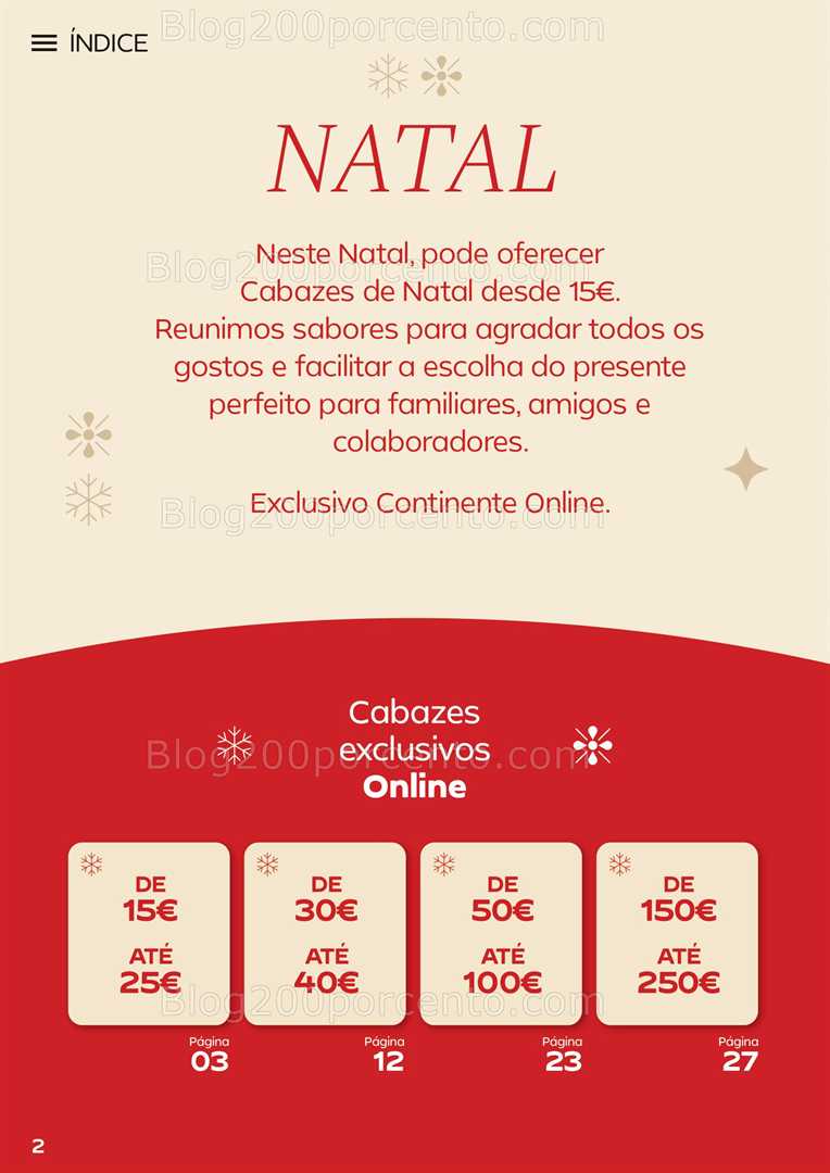 Antevisão Folheto CONTINENTE Cabazes de Natal Promoções de 6 outubro a 6 janeiro