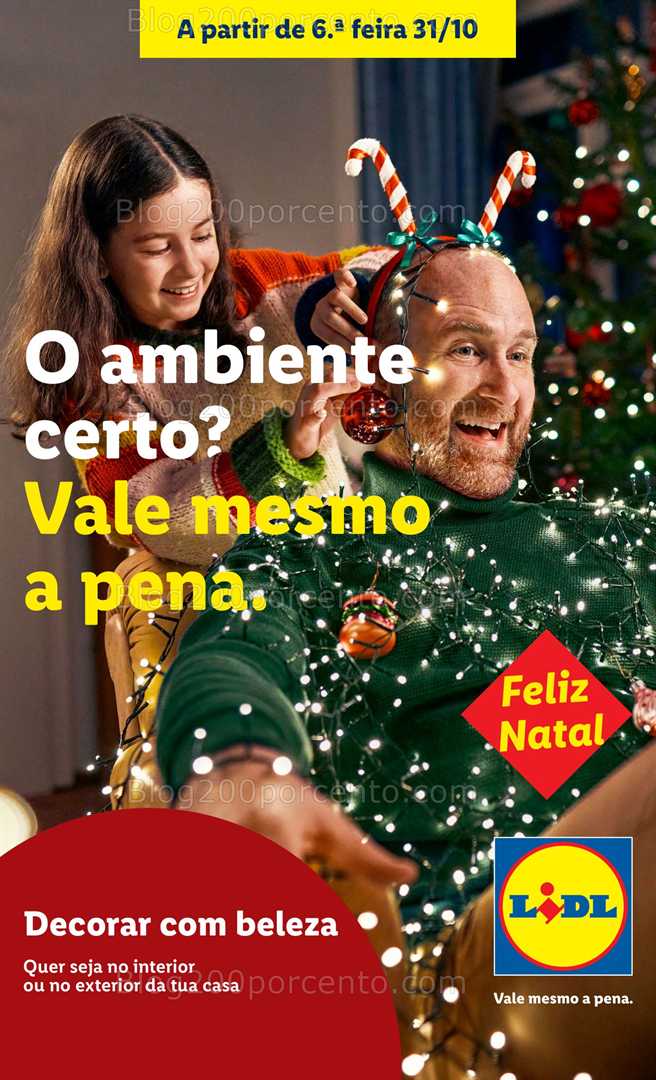 Antevisão Folheto LIDL Decoração de Natal Promoções a partir de 31 outubro