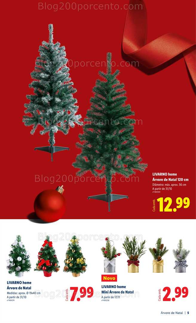 Antevisão Folheto LIDL Decoração de Natal Promoções a partir de 31 outubro