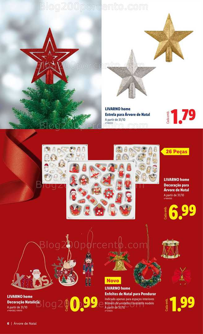 Antevisão Folheto LIDL Decoração de Natal Promoções a partir de 31 outubro