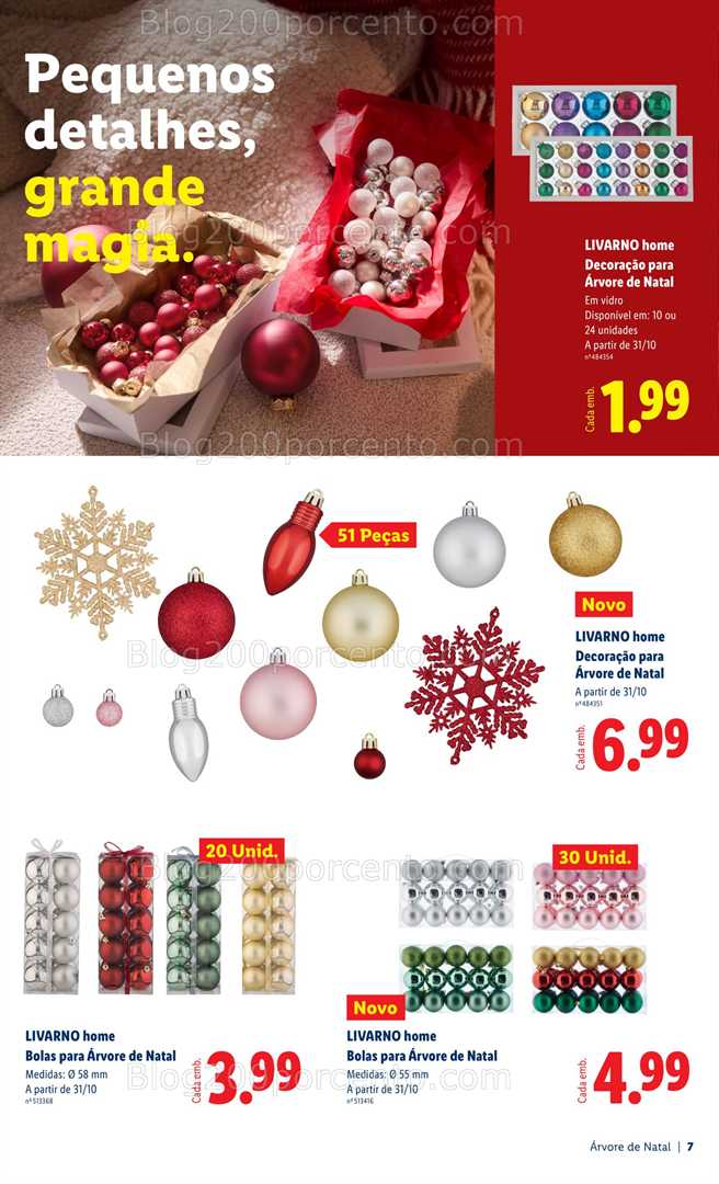 Antevisão Folheto LIDL Decoração de Natal Promoções a partir de 31 outubro