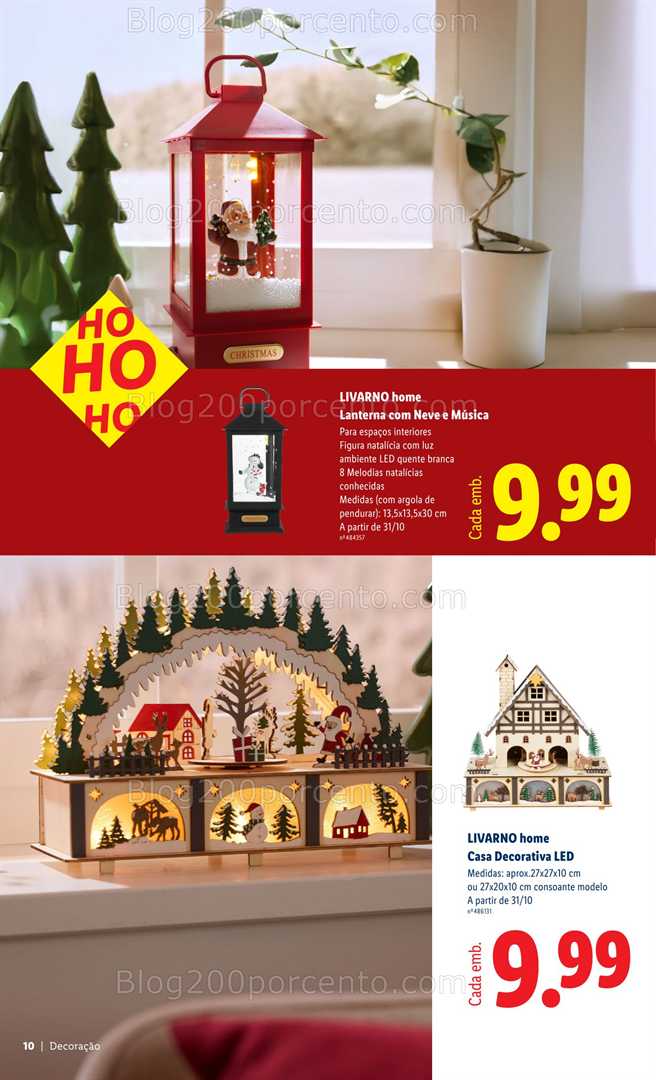 Antevisão Folheto LIDL Decoração de Natal Promoções a partir de 31 outubro