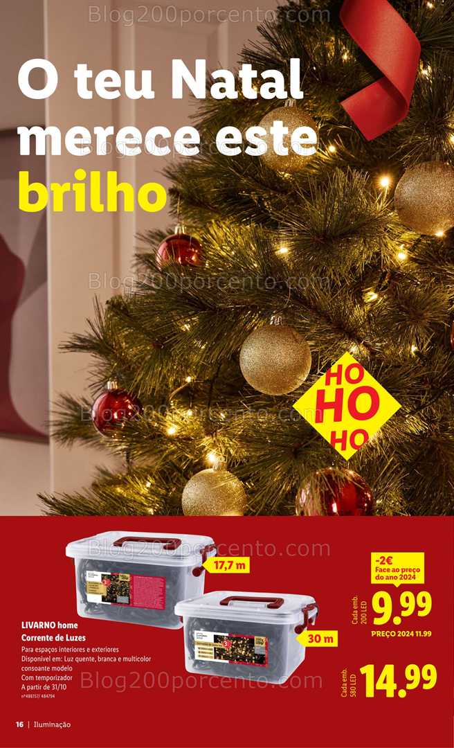 Antevisão Folheto LIDL Decoração de Natal Promoções a partir de 31 outubro