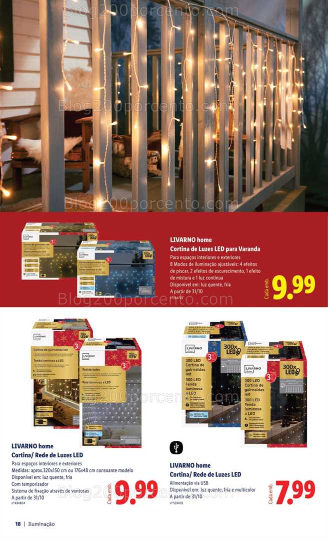 Antevisão Folheto LIDL Decoração de Natal Promoções a partir de 31 outubro
