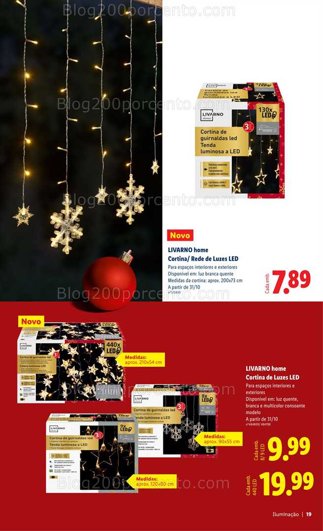 Antevisão Folheto LIDL Decoração de Natal Promoções a partir de 31 outubro