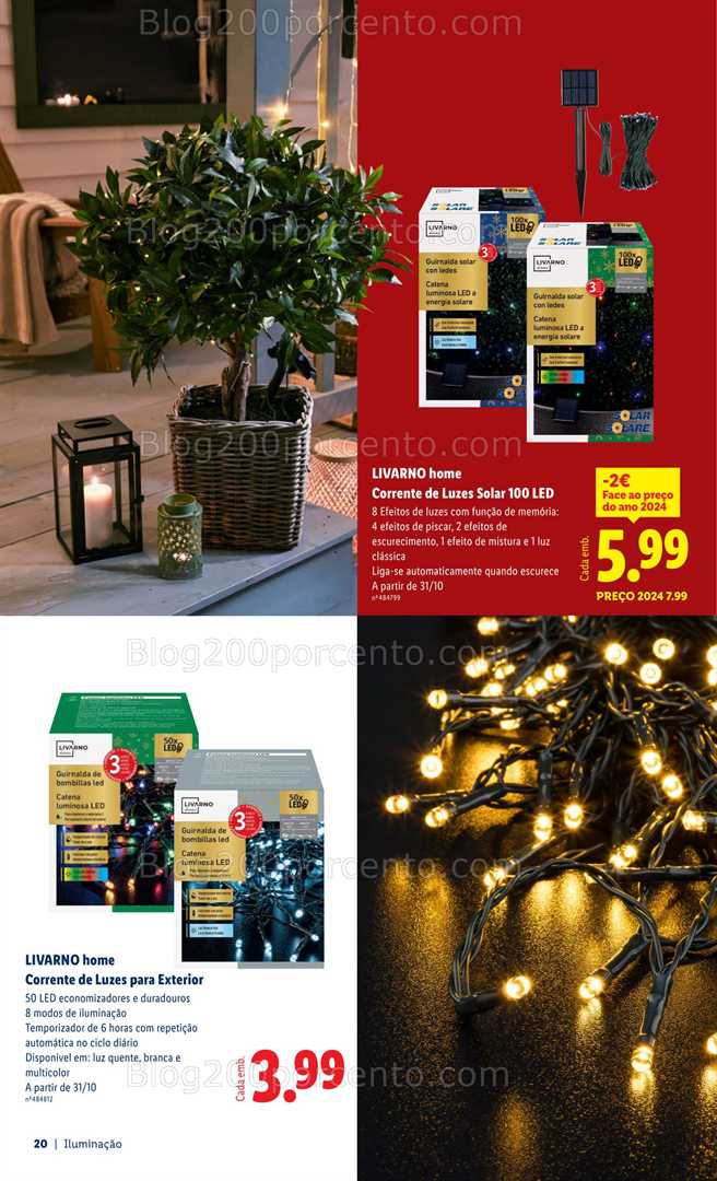 Antevisão Folheto LIDL Decoração de Natal Promoções a partir de 31 outubro