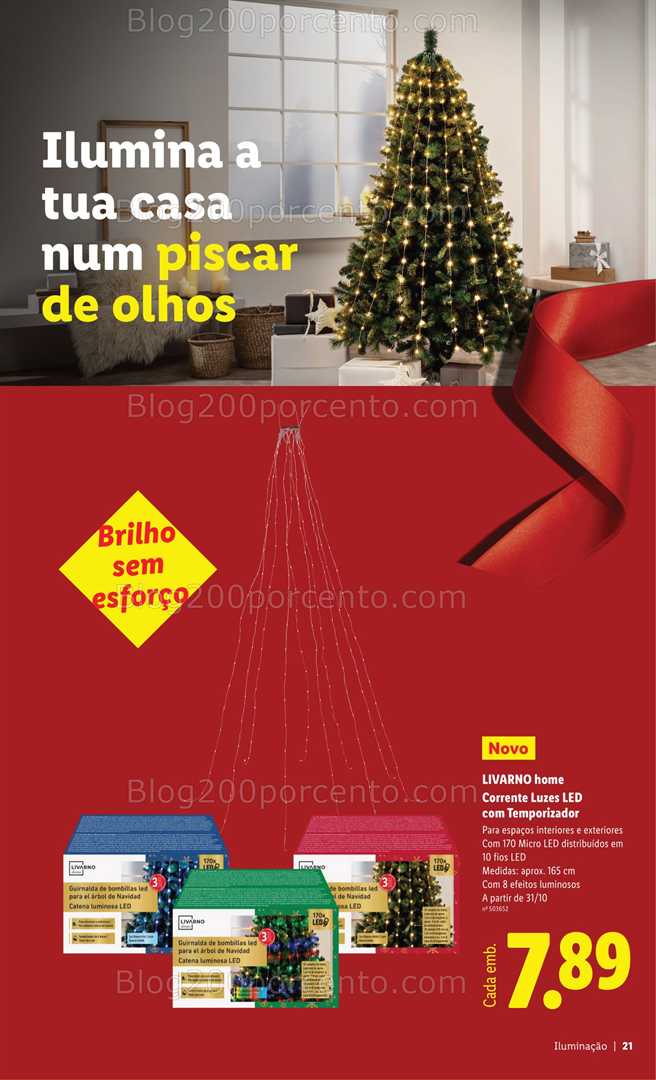 Antevisão Folheto LIDL Decoração de Natal Promoções a partir de 31 outubro