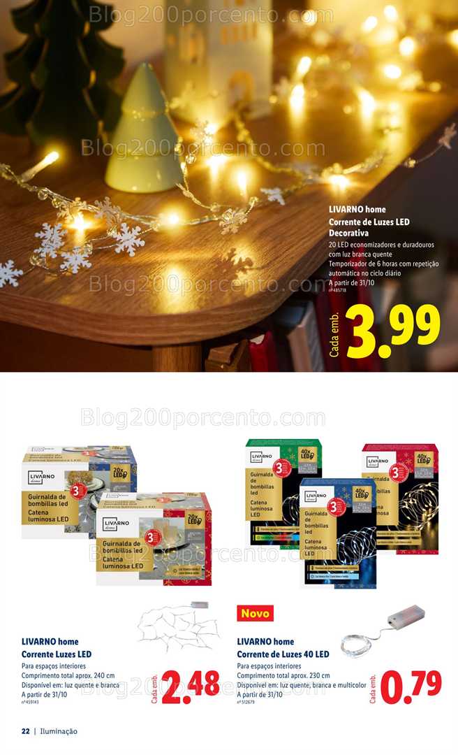 Antevisão Folheto LIDL Decoração de Natal Promoções a partir de 31 outubro